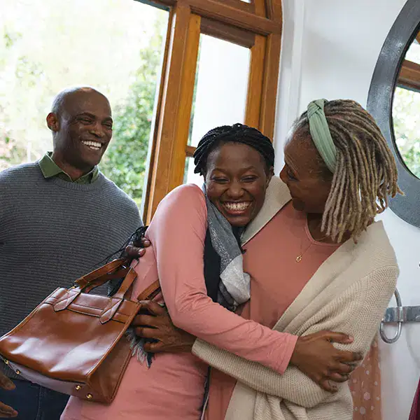 Dallas family celebrating new homeownership. Dallas family celebrating new homeownership.